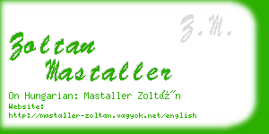 zoltan mastaller business card